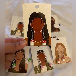 Mushroom Earrings | Renaissance Faire Mushroom Mystical Earrings Multiple Colors